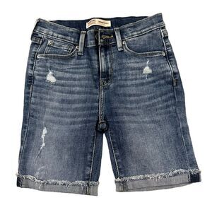 Levi’s ~ Girls Denim Bermuda Shorts ~ adjustable waistband ~ size 12